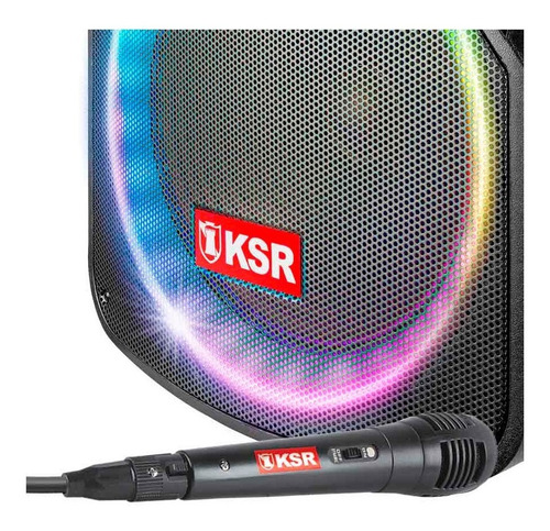 Imagen 3 de 6 de Bafle Recargable 15pLG Bocina 25,000w Pmpo Ksr Msa-7515cl Color Negro