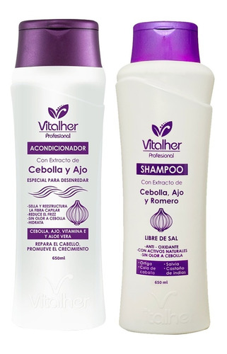 Shampoo Condicionador Vitalher - mL a $40