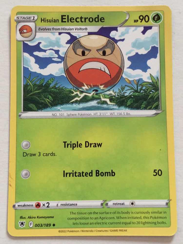 Pokémon Tcg Hisuian Electrode 003/189