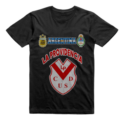 Remera Algodon Negra Club La Providencia Tucuman