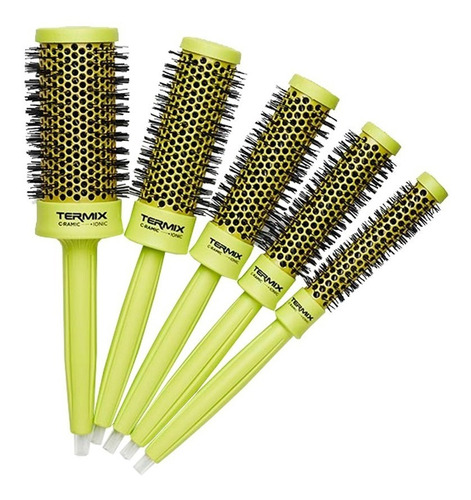 Pack De 5 Cepillos Profesional C-ramic Lime Color Verde