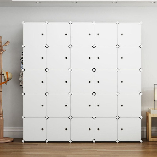 Armario Zapatera Mueble Organizador Armable Clóset Modular Practiksa Color Blanco
