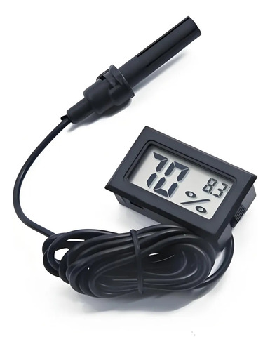 Olulupack Termómetro Higrómetro Digital De Sonda Medidor De Humedad,Sensor De Temperatura Práctico, Para Interiores,con sonda externa para incubadoras Criadoras Tanque de reptiles Acuario