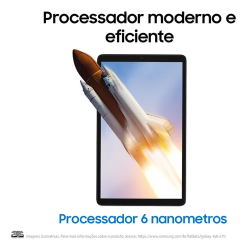 Galaxy Tab A11, 64gb, 4gb Ram, Tela De 8.7 , Bateria 5.100mah, Câmera Frontal 5mp, Câmera Traseira 8mp, Wifi Prata