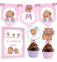 Comprar Kit Imprimible Capibara Carpinchos Cumpleaños Personalizado