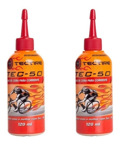 Imagem 4 de 5 de 2 Óleo Lubrificante Tectire Tec-50 Bio Cera Bike - 120ml