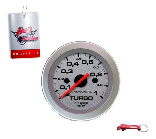 Manômetro Pressão Turbo 52mm Mecânico 1kg Racing