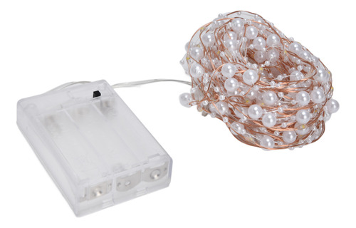 Cadena De Luces Led Pearl Fairy Christmas De 32.8 Pies, Cobr