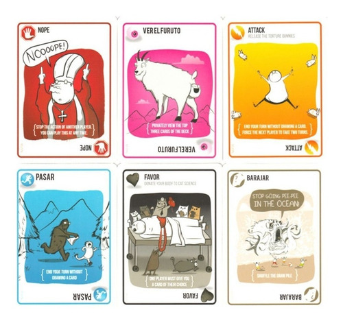 Imagen 3 de 3 de Exploding Kittens Nsfw: Juego De Mesa Para La Familia Amigos