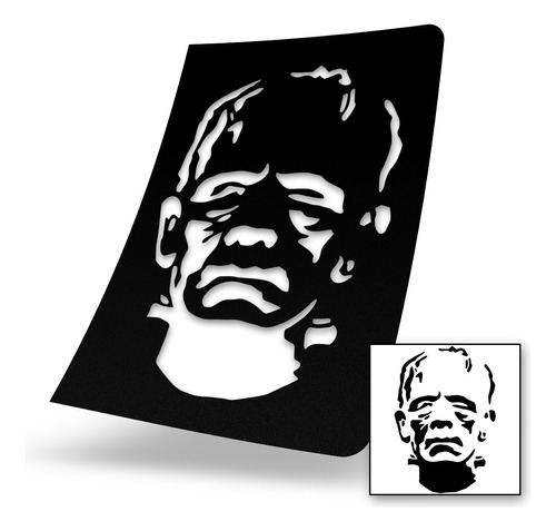 Stencil Reusable Galletas -plantilla Frankenstein Cara 