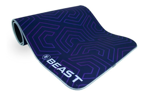 Mouse Pad Gamer Beast Bmp-led, Xl, Luz Led, Diseño, 1.5 M Color Morado Y Negro