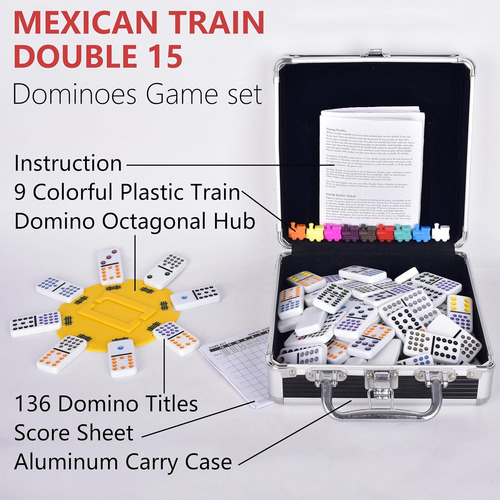 Juego De Dominó Para Adulto, Juego De Dominó Doble De 15 Pun