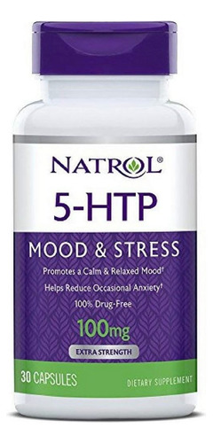 Natrol 5-htp 30 Caps Mejora Estado De Ánimo Y Reduce Estrés Sabor Sin sabor