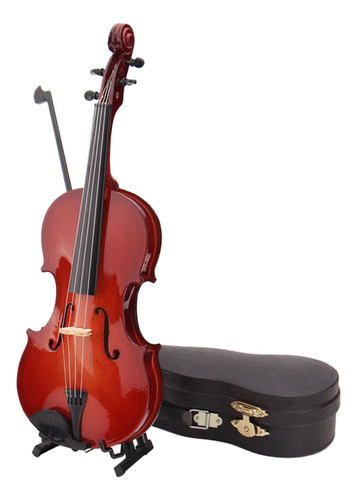 Pequeño Violín Modelo Casa De Muñecas Artesanía 8cm N