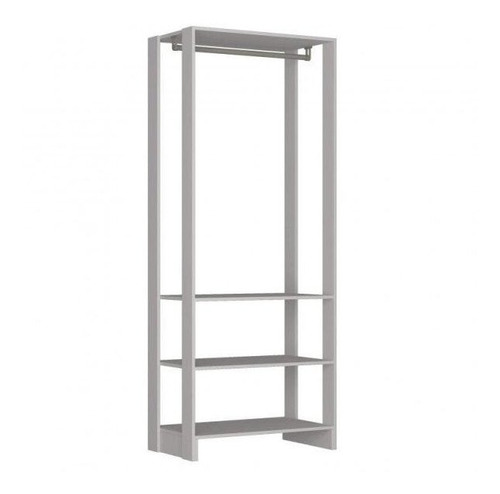 Closet Modulado 2 Peças Com 2 Cabideiros E 3 Nichos Ai