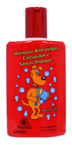 Shampoo Anti Pulgas Carrapatos E Sarnas Cães Shampet 500ml