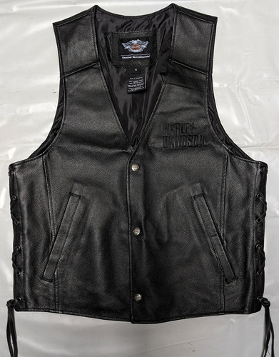  Harley Davidson  Chaleco Para Hombre Piel M