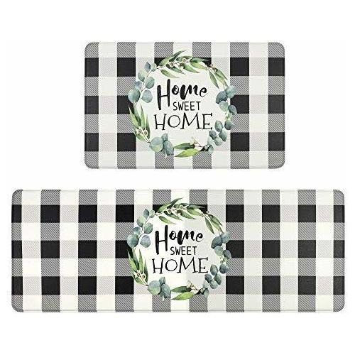 Famibay Buffalo Plaid Farmhouse Cocina Rugs Y Mats F13k0