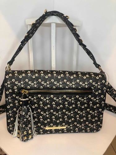 Imagen 2 de 8 de Bolsa Crossbody Steve Madden Negra Estampada.