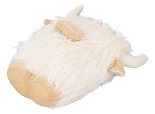 Muñeca De Peluche Highland Cow, De Peluche Suave, Sin Rostro