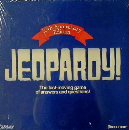 Pressman Jeopardy: 25th Anniversary Edition.