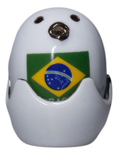 Saleiro De Cerâmica Oval Em Bandeira Do Brasil 100g 6cm C178