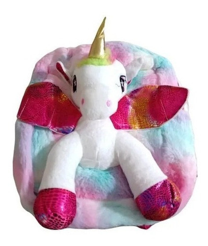 Mochila Unicornio Peluche Con Correa Kinder Lonchera