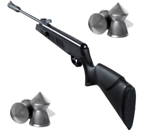 Imagen 1 de 10 de Rifle Aire Comprimido Fox Nitro Compact Piston 5,5 + Kit