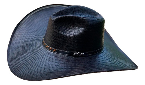 Sombrero Vueltiao 15 Fibras Hormado Negro Diseño Caña Flecha