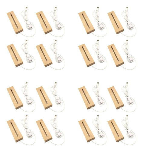 Base De Luz Rectangular De Madera, Base De Pantalla Led De M