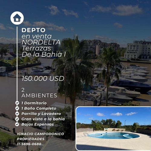 Venta Depto 2 Ambientes Terrazas De La Bahía I Nordelta