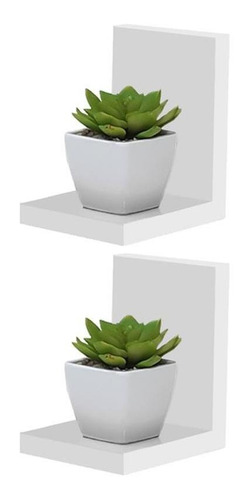 Imagem 1 de 3 de Prateleira Buzios 15 X 12 Cm Branco - 2 Unidades