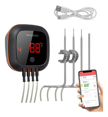 Zc Termómetro Bluetooth For Carne Cocinar Comida Barbacoa