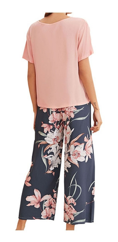 Pijama Elegante Dama Mujer Ropa De Dormir Suave 2 Piezas