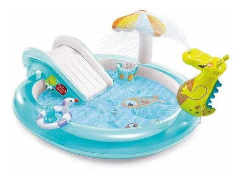 Juego Acuatico Alberca Piscina Inflable Cocodrilo Niño Intex