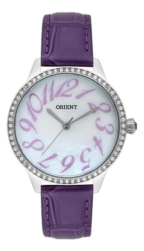 Relógio Orient Feminino Roxo Couro Eternal Fbsc0018 B2ux