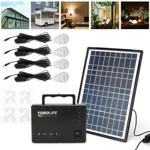 Generador Almacenamiento Energía Panel Solar 18v 12w Usb Led