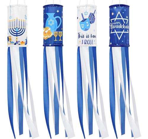 Hanukkah - Calcetines De Viento De 39 Pulgadas, Diseño...
