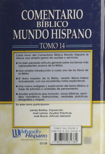 Comentario Mundo Hispano Tomo 14 Mateo, De Vários. Editorial Mundo Hispano En Español