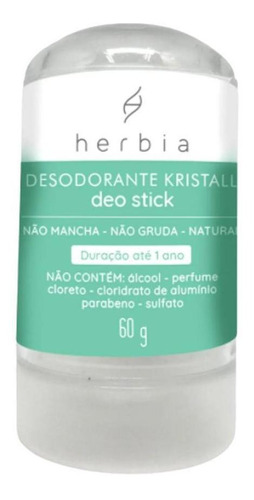 Desodorante Kristal Deo Stick Herbia 60g