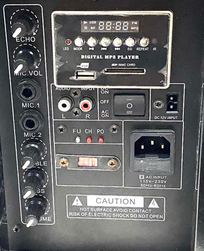 Caixa Acustica Ativa Bock 12v Com Microfone Sem Fio Novo
