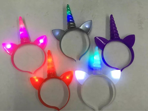 10 Diadema Unicornio Luz Led Little Pony Princesa Cuerno