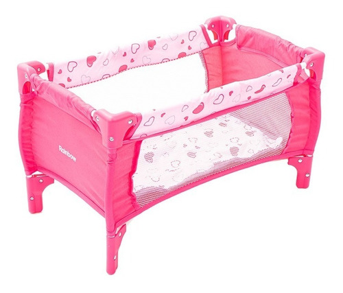 Imagen 2 de 7 de Cuna Para Bebote Y Muñecas Rainbow Con Bolso