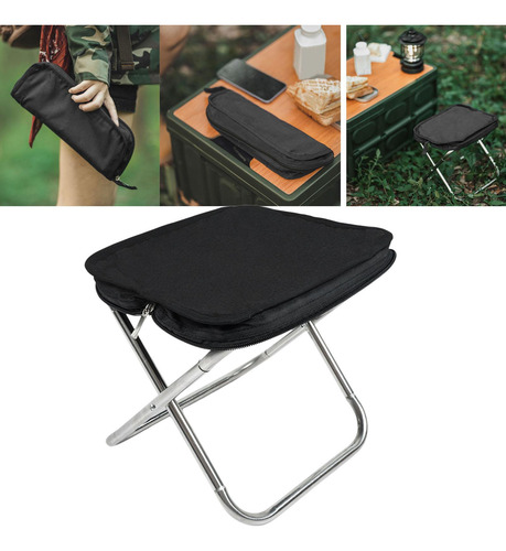 Taburete Plegable Para Acampar Taburete Portátil Azul