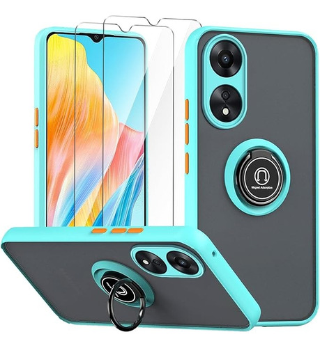 Funda Para Oppo Uso Rudo Con Anillo Metalico+2mica