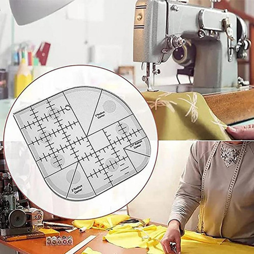 Regla De Corte De Esquinas Curvas, Regla Acrílica Para Coser
