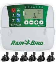 Comprar Programador Riego Rain Bird Rzxe6 + 6 Válvulas Conector Wifi