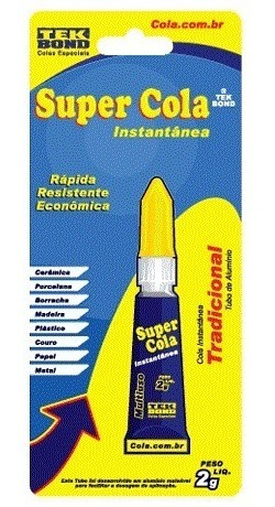 Cola Supercola Tekbond 2 Gramas - Cianoacrilato - 10 Peças