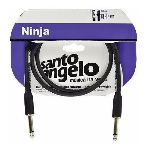 Cabo P10 X P10 Guitarra Baixo Santo Angelo Ninja 0,91 Metros