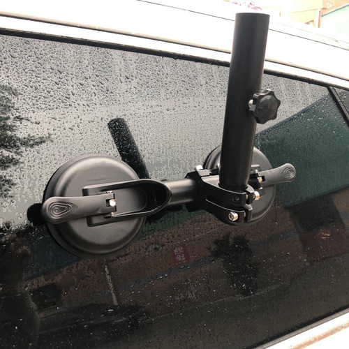 Soporte Ajustable De Doble Ventosa Para Asta De Bandera Para